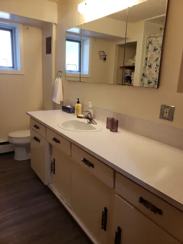 Large and updated suite on a 1.3 acre property. Cat friendly. Washer and dryer in unit.