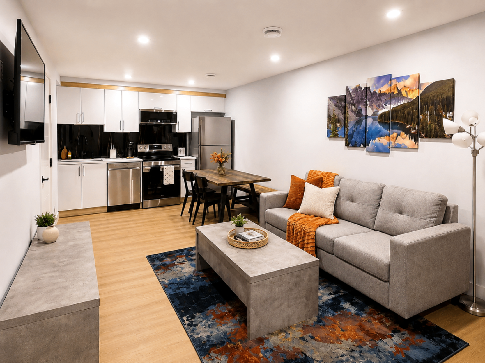 Furnished 2BR for Healthcare Professionals | Parking, Laundry & Workspace