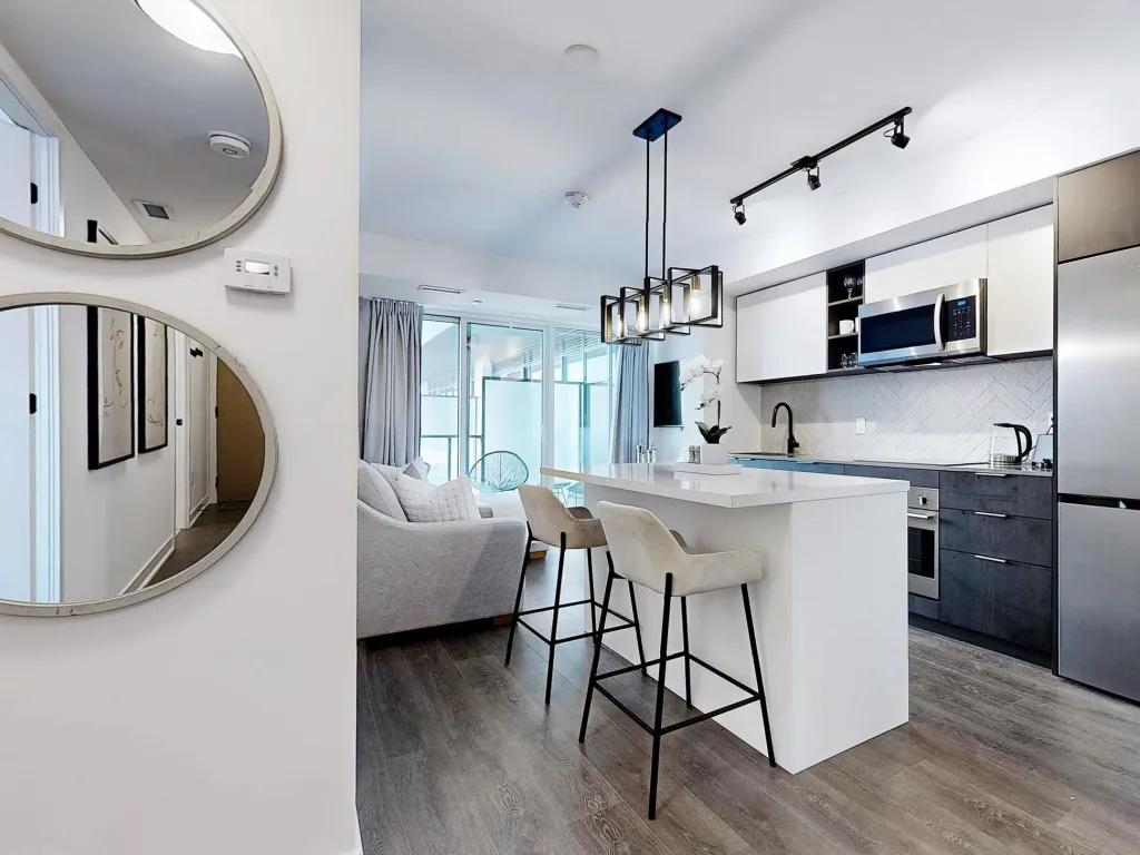 Luxury 2BR+Den Getaway | Free Parking Near Airport