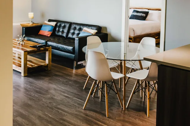 The Spot 2 bedroom dining and living