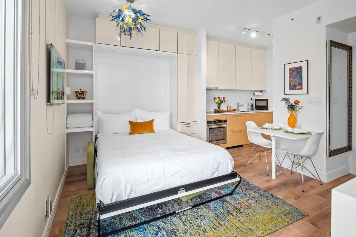 Murphy bed down