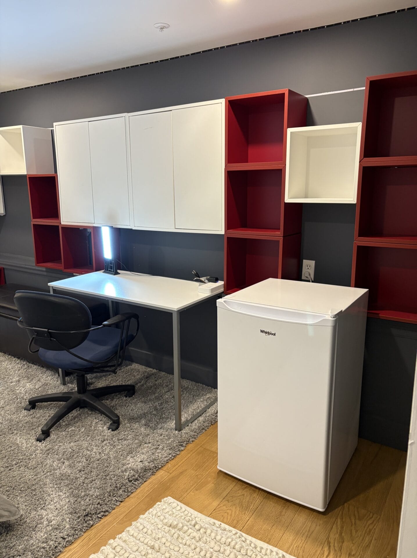 Red shelves