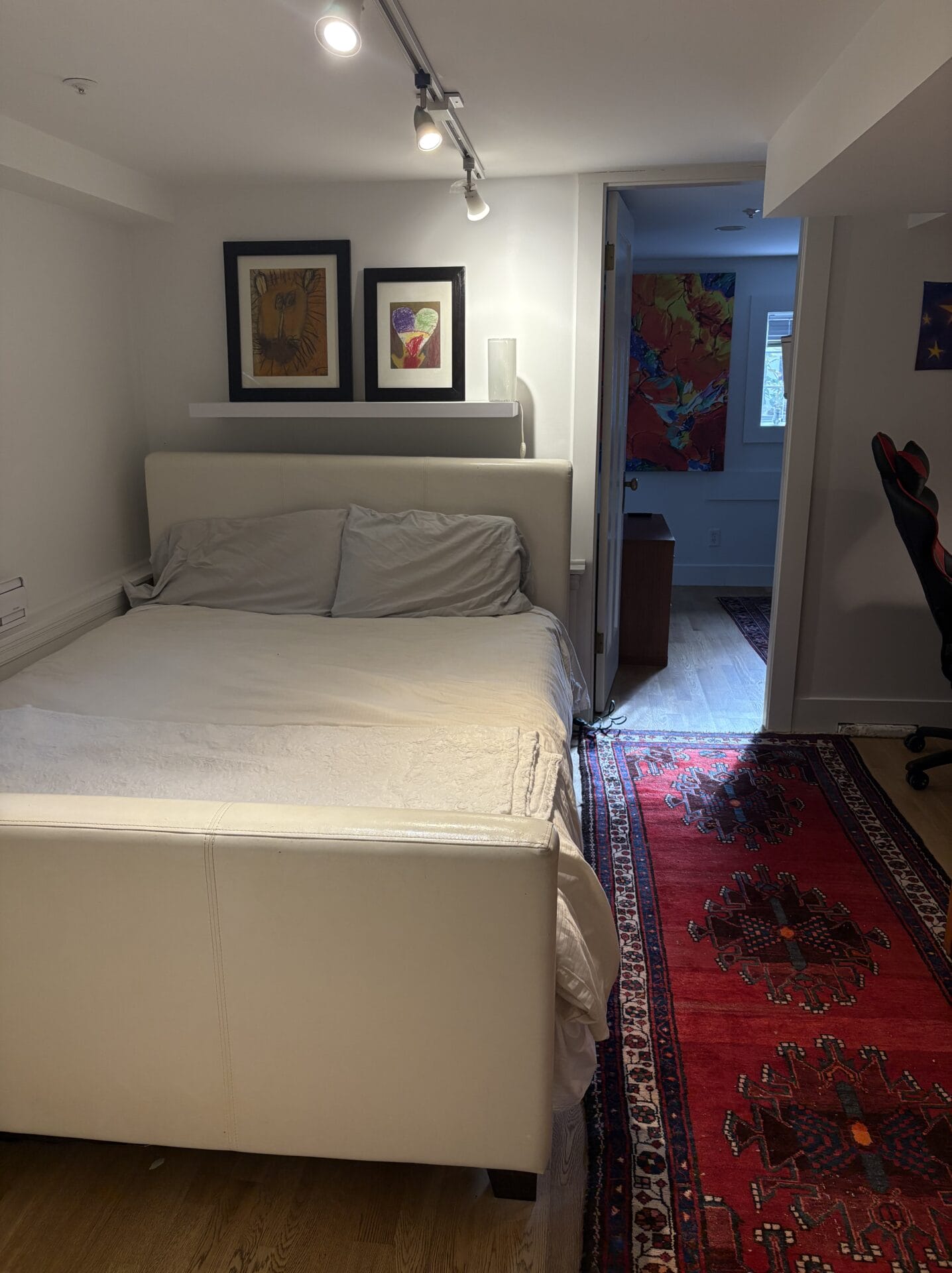 White bed
